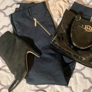 Michael Kors Navy Blue Pants w/ Gold Accent Size 2